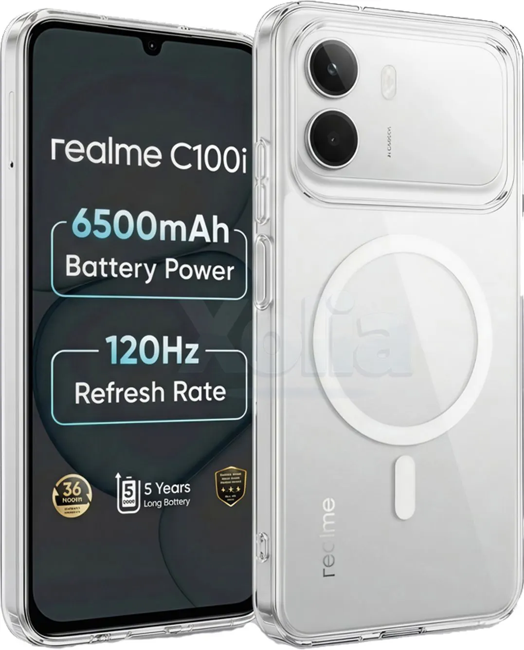 Xolia Back Cover for Realme C100i (Transparent, Shock Proof, Polycarbonate, Pack of: 1)