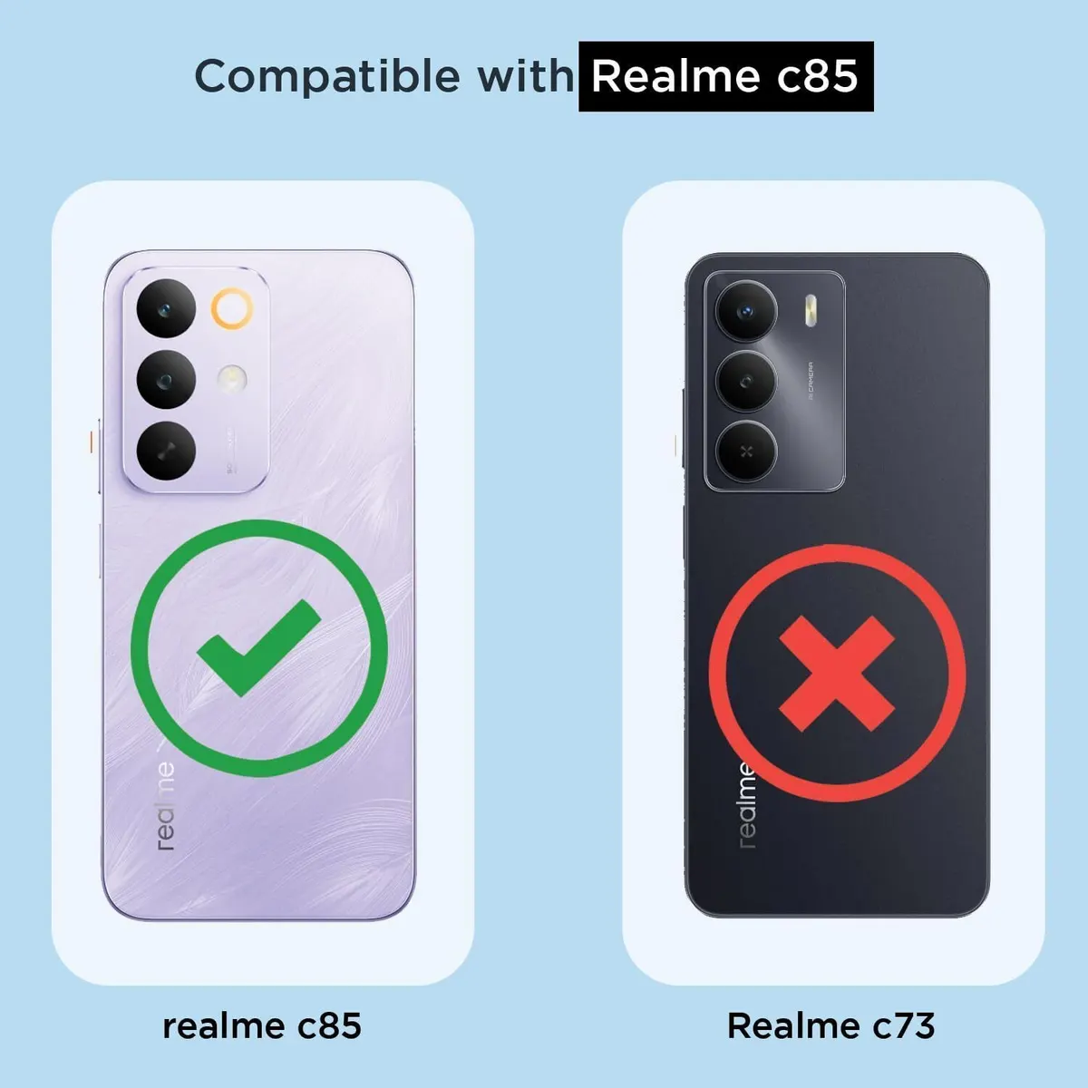 Xolia Anti Yellow Back Cover for Realme C85 5G (Transparent, Anti-Yellow, Polycarbonate, Pack of: 1) — image 2 of 5