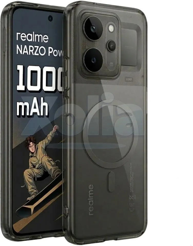 Xolia Anti Yellow Back Cover for Realme Narzo Power 5G (Black, Anti-Yellow, Polycarbonate, Pack of: 1)