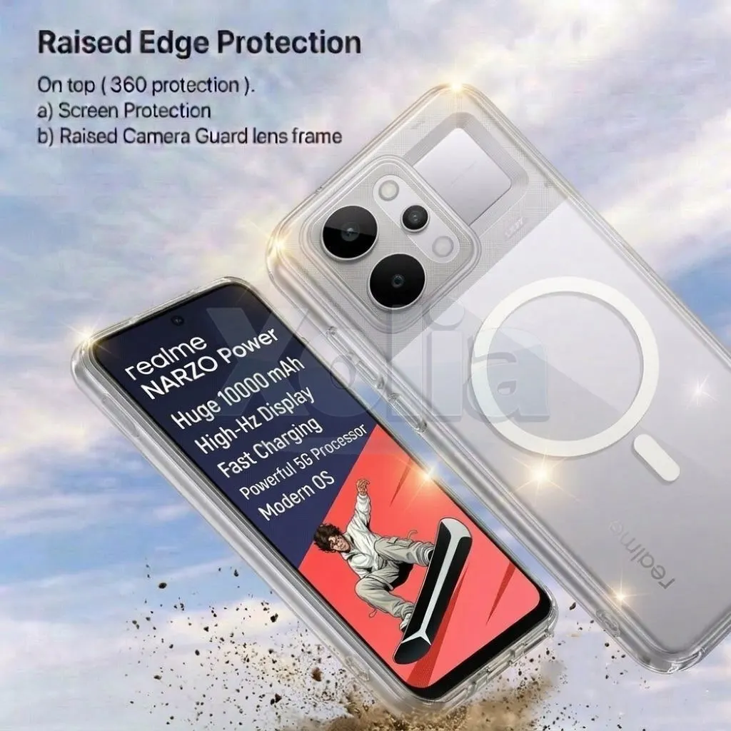 Xolia Anti Yellow Back Cover for Realme Narzo Power 5G (Transparent, Anti-Yellow, Polycarbonate, Pack of: 1) — image 2 of 5