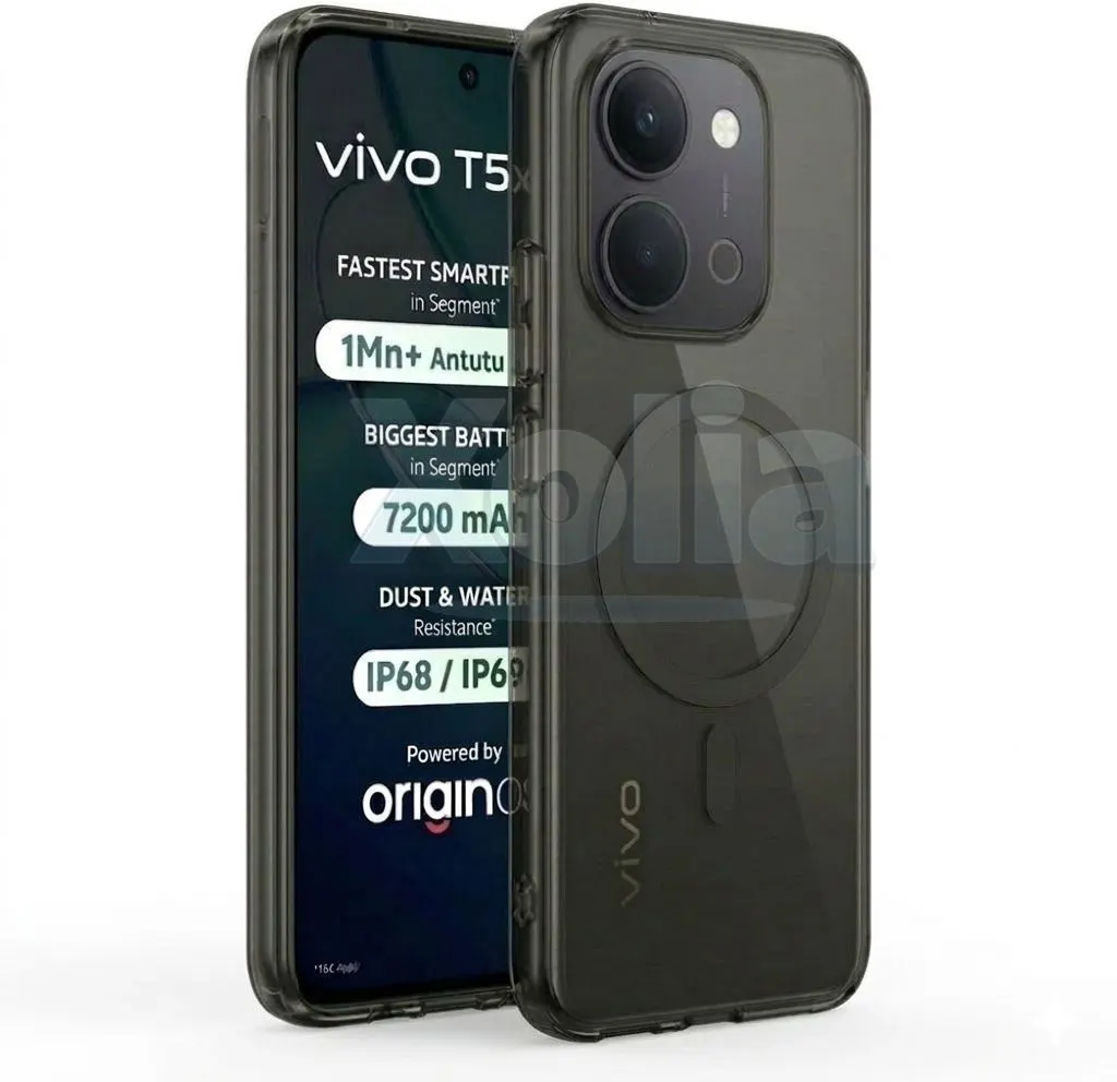 Xolia Anti Yellow Back Cover for Vivo T5x 5G (Black, Anti-Yellow, Polycarbonate, Pack of: 1) — image 1 of 5