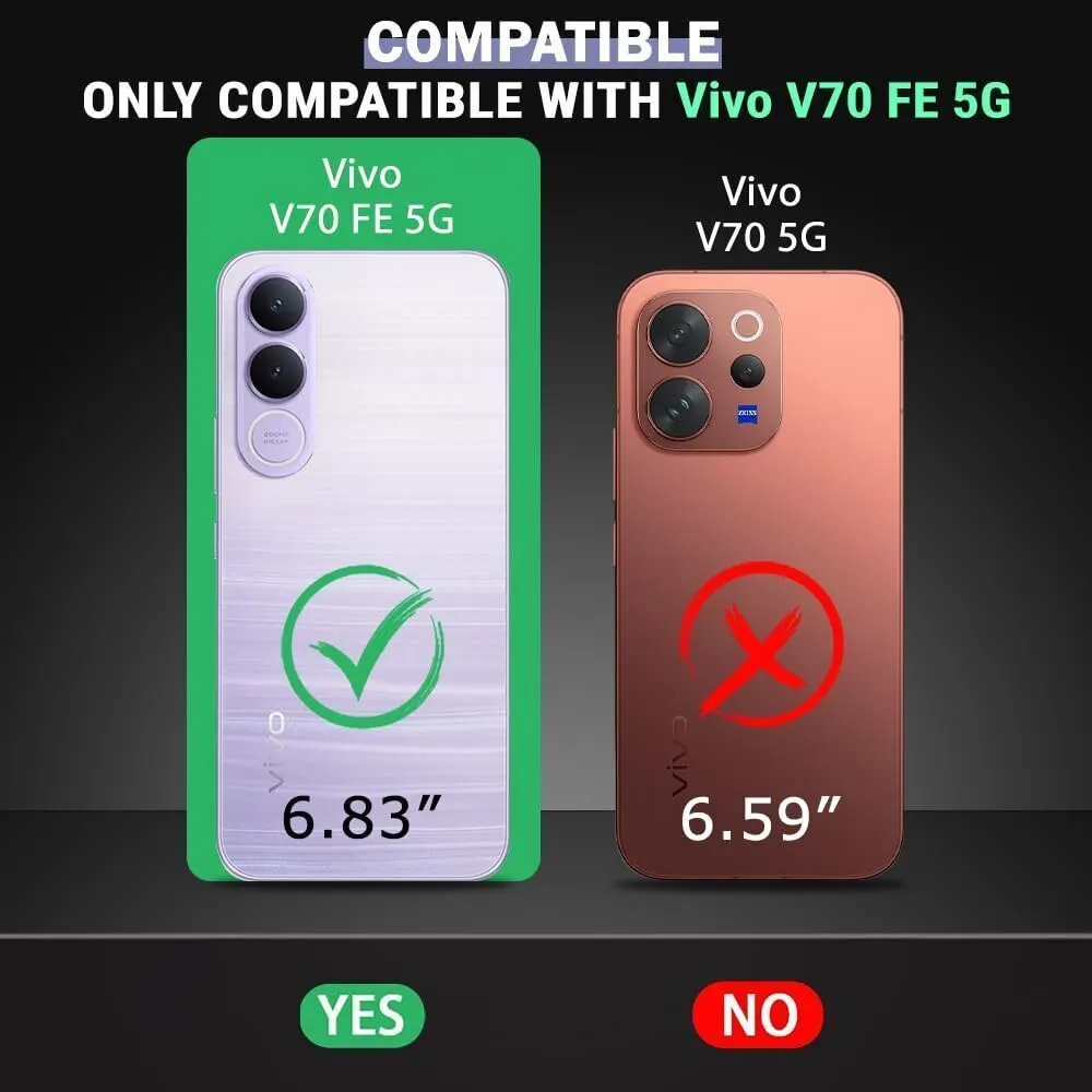 Xolia Anti Yellow Back Cover for Vivo V70 FE 5G (Black, Anti-Yellow, Polycarbonate, Pack of: 1) — image 2 of 5
