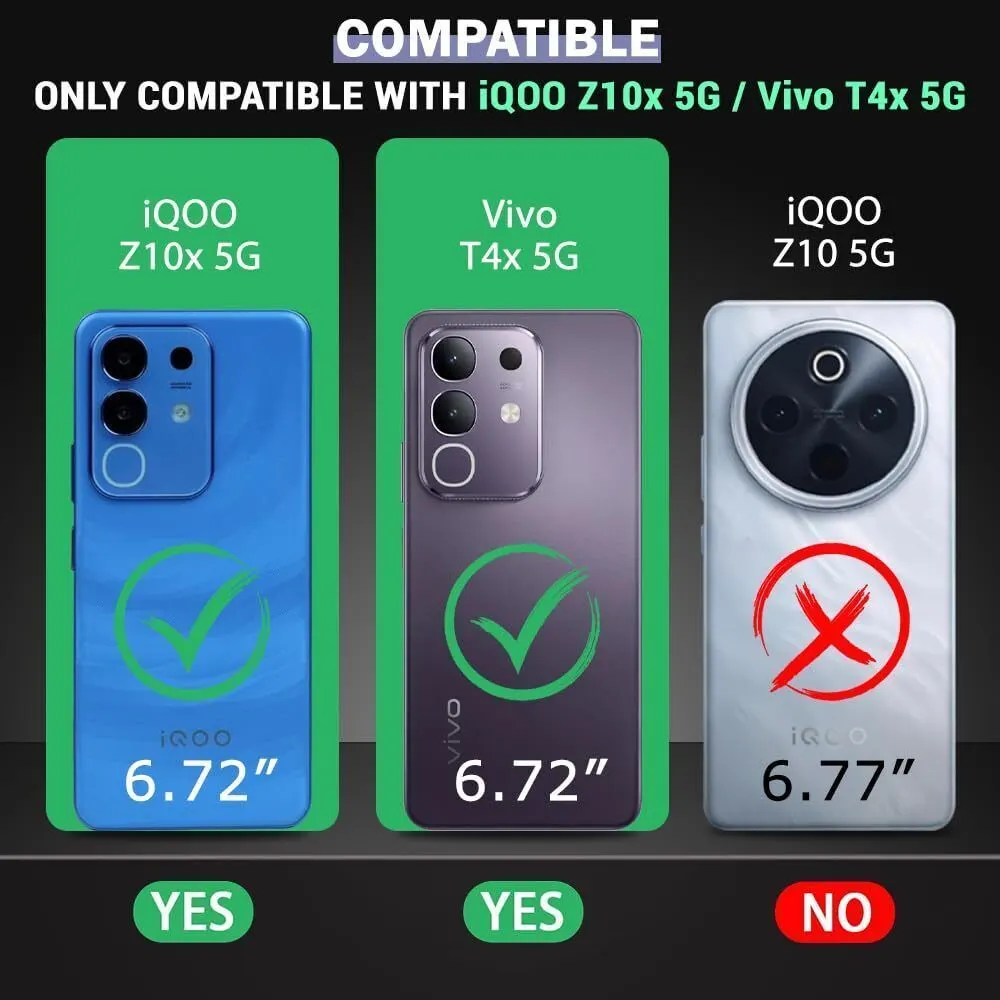 Micvir Anti Yellow Back Cover for iQOO Z10x 5G (Black, Anti-Yellow, Polycarbonate, Pack of: 1) — image 2 of 5