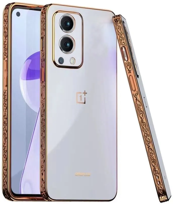 Micvir Back Cover for OnePlus Nord 2 5G (Gold, Silicon, Pack of: 1)