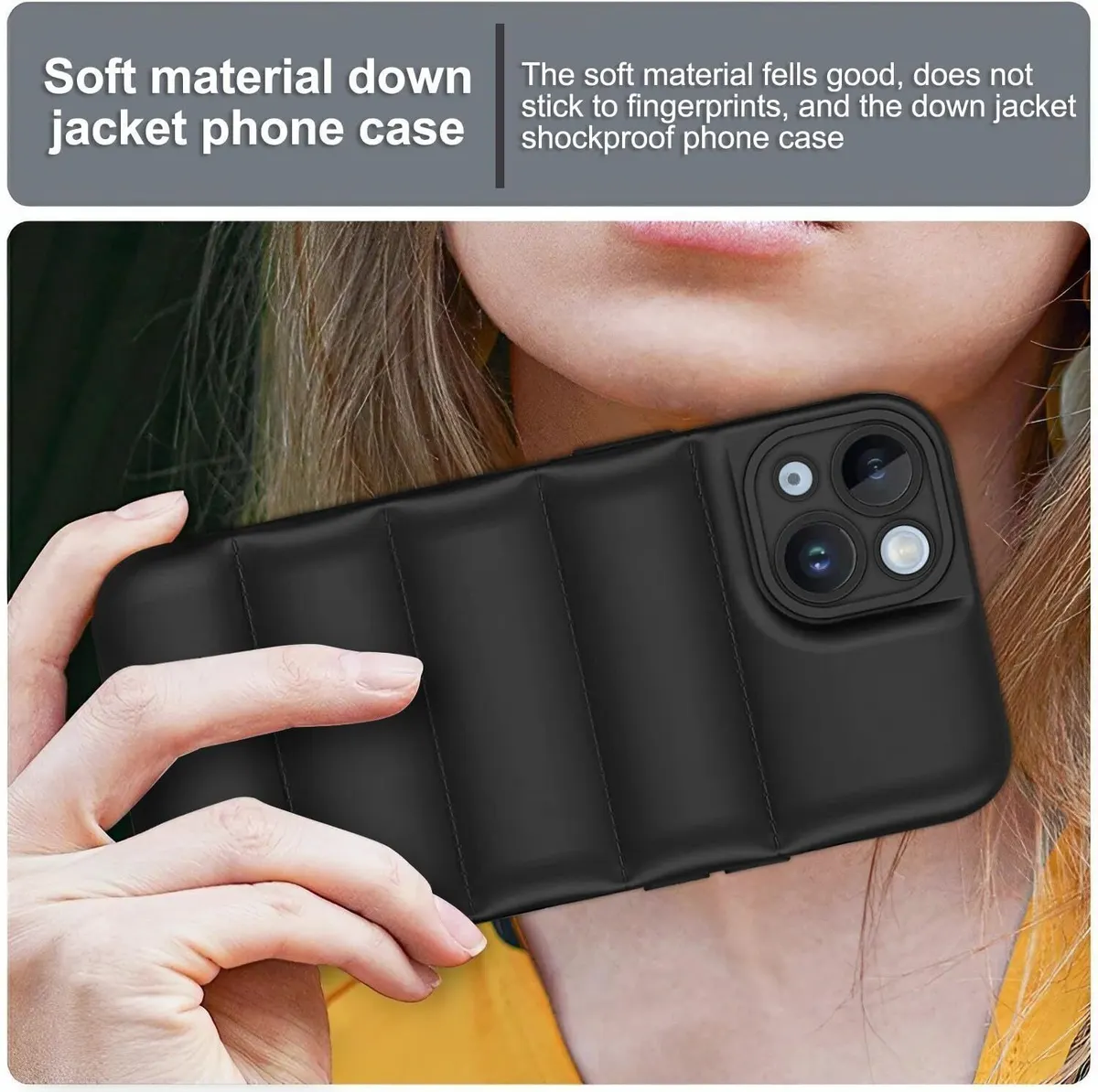 Micvir Back Cover for Apple iPhone 14 (Black, Camera Bump Protector, Plastic, Silicon, Pack of: 1) — image 4 of 5