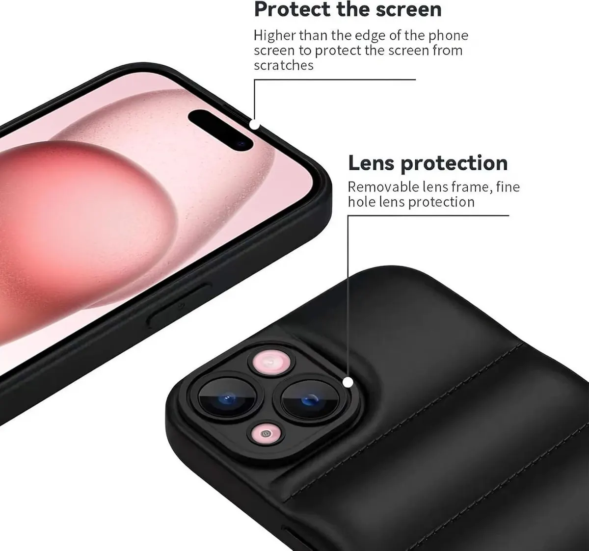 Micvir Back Cover for Apple iPhone 15 Plus (Black, Camera Bump Protector, Pack of: 1) — image 3 of 5