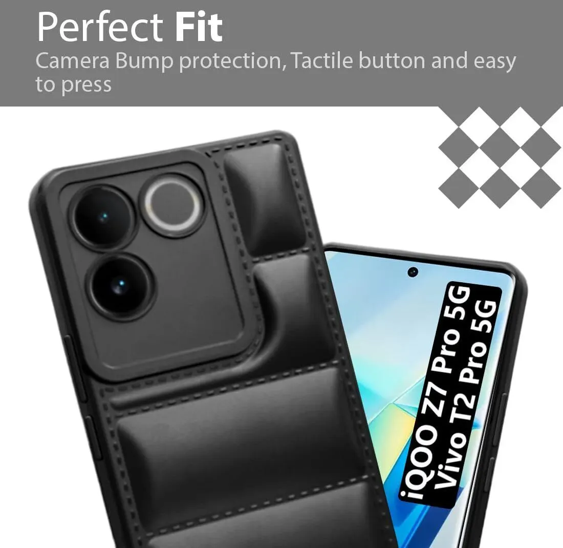 Micvir Back Cover for iQOO Z7 Pro 5G (Black, Camera Bump Protector, Plastic, Silicon, Pack of: 1) — image 3 of 4