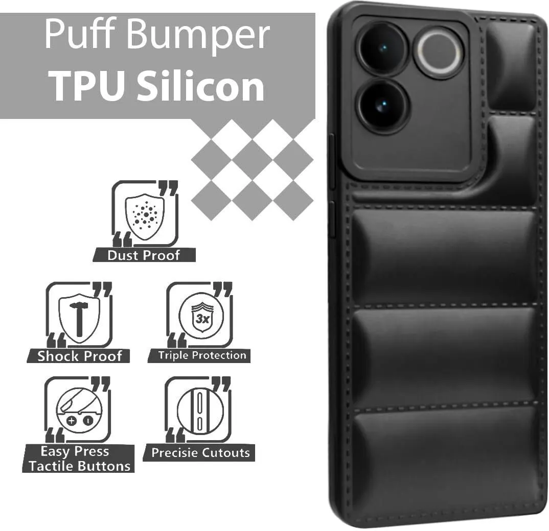 Micvir Back Cover for iQOO Z7 Pro 5G (Black, Camera Bump Protector, Plastic, Silicon, Pack of: 1) — image 4 of 4