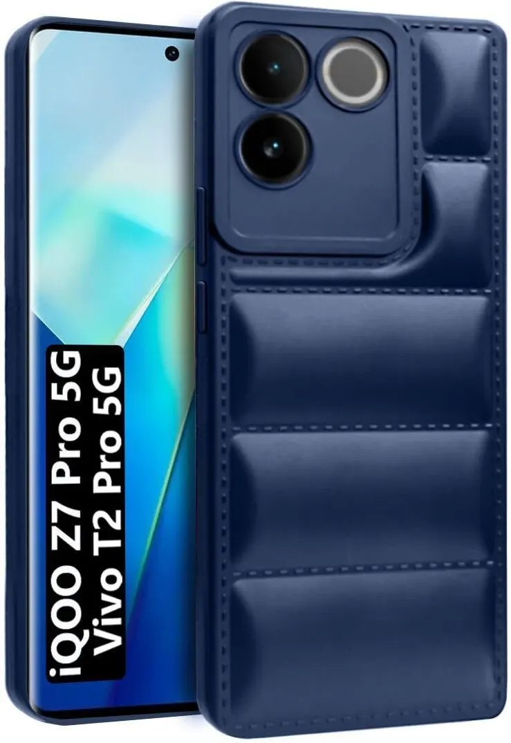 Micvir Back Cover for iQOO Z7 Pro 5G (Blue, Camera Bump Protector, Plastic, Silicon, Pack of: 1)