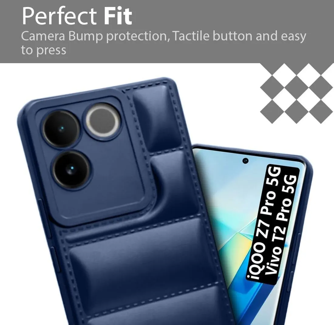 Micvir Back Cover for iQOO Z7 Pro 5G (Blue, Camera Bump Protector, Plastic, Silicon, Pack of: 1) — image 4 of 4