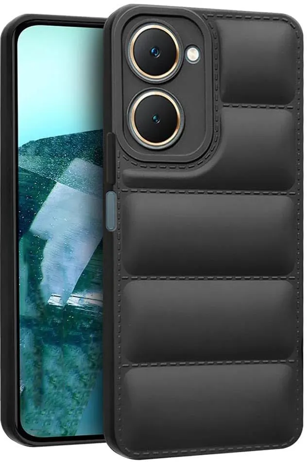 Micvir Back Cover for iQOO Z9 Lite 5G (Black, Camera Bump Protector, Plastic, Silicon, Pack of: 1)
