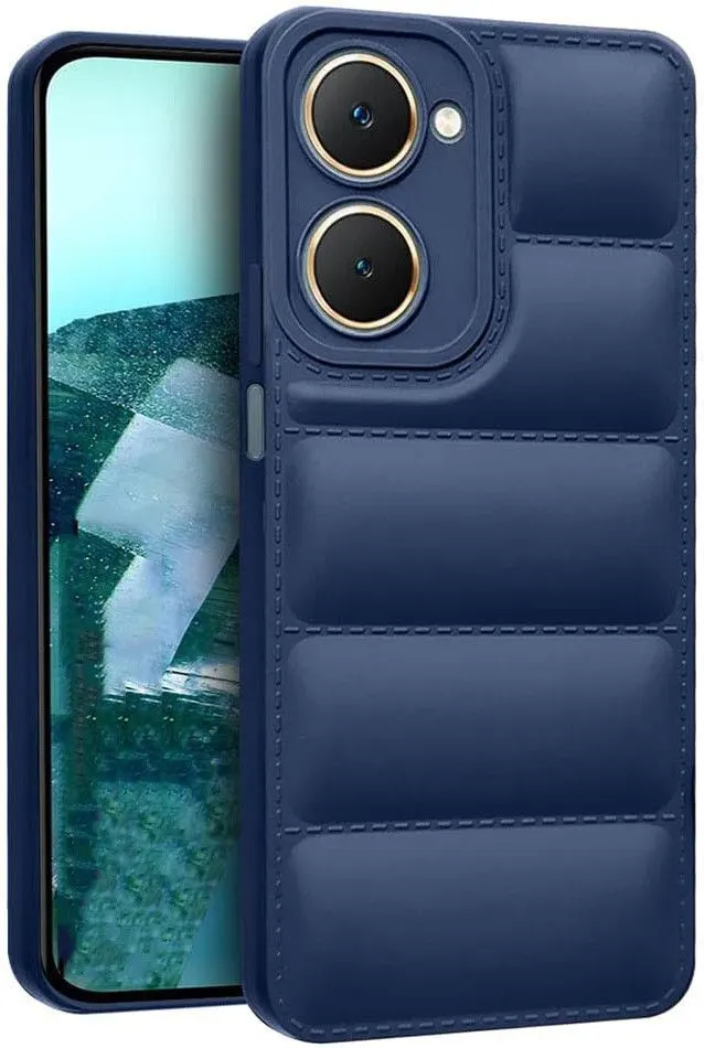 Micvir Back Cover for iQOO Z9 Lite 5G (Blue, Camera Bump Protector, Plastic, Silicon, Pack of: 1)