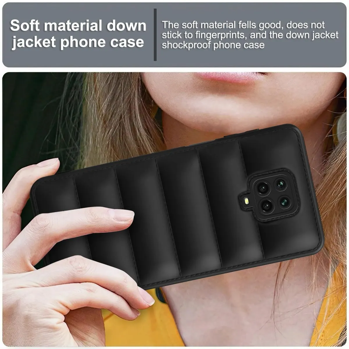 Micvir Back Cover for Mi Redmi Note 9 Pro (Black, Camera Bump Protector, Plastic, Silicon, Pack of: 1) — image 4 of 4