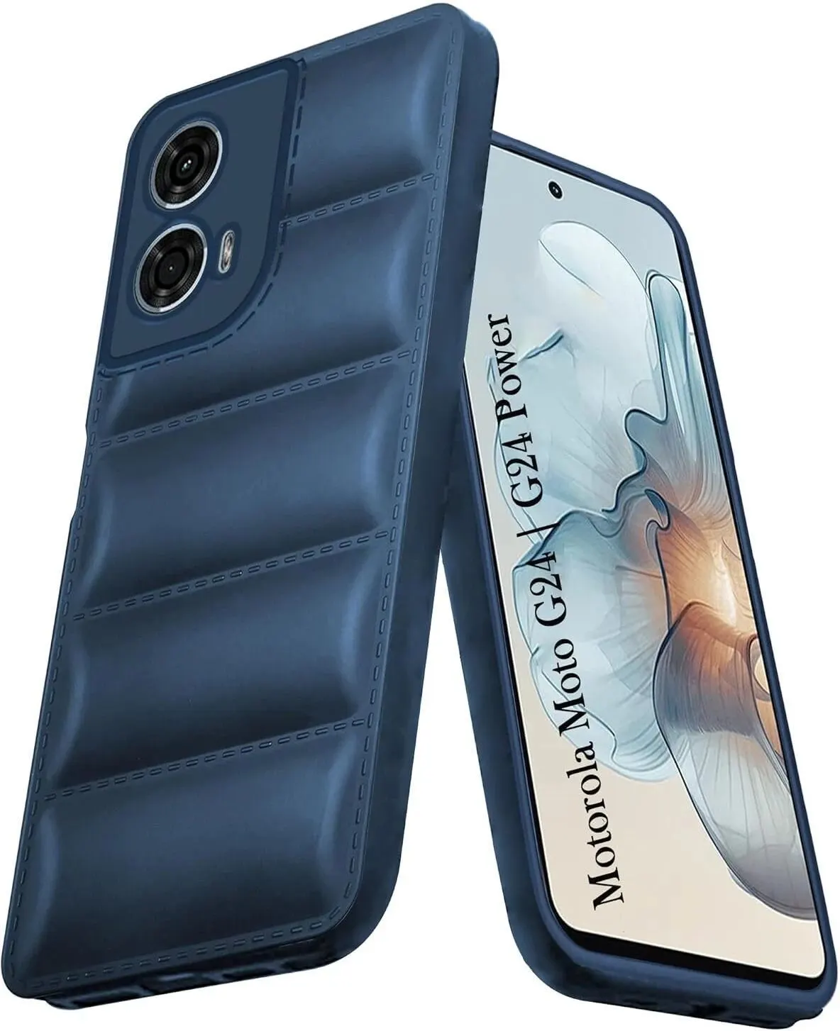 Micvir Back Cover for Motorola Moto G24 Power (Blue, Camera Bump Protector, Pack of: 1)
