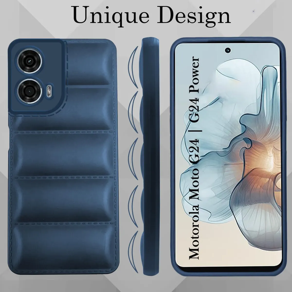 Micvir Back Cover for Motorola Moto G24 Power (Blue, Camera Bump Protector, Pack of: 1) — image 5 of 5
