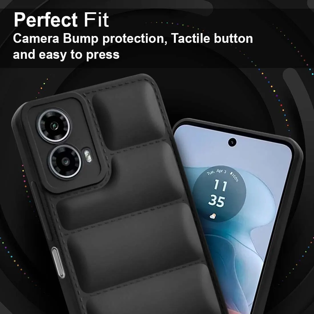 Micvir Back Cover for Motorola Moto G34 5G (Black, Camera Bump Protector, Pack of: 1) — image 2 of 5