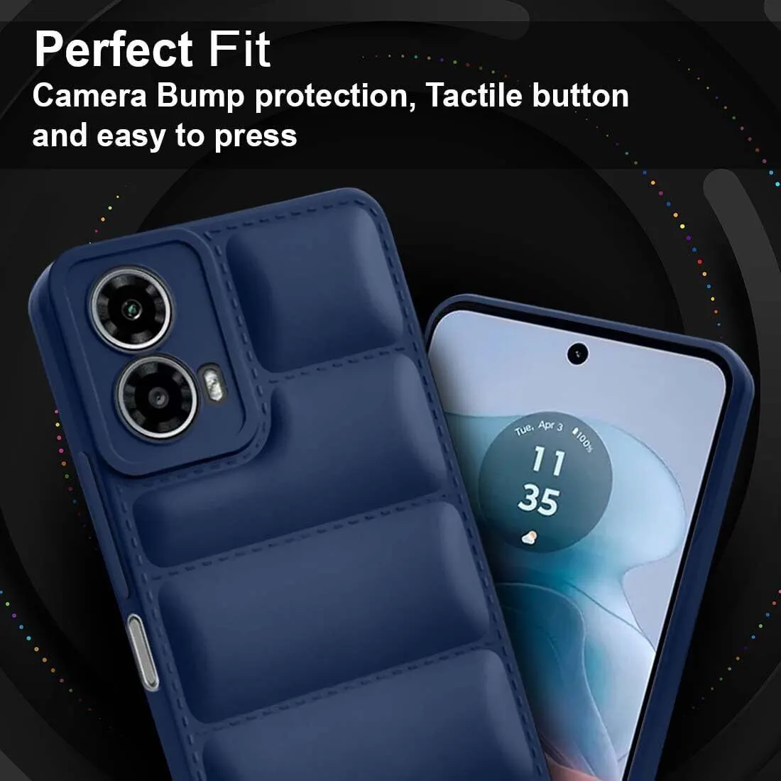 Micvir Back Cover for Motorola Moto G34 5G (Blue, Camera Bump Protector, Pack of: 1) — image 3 of 5