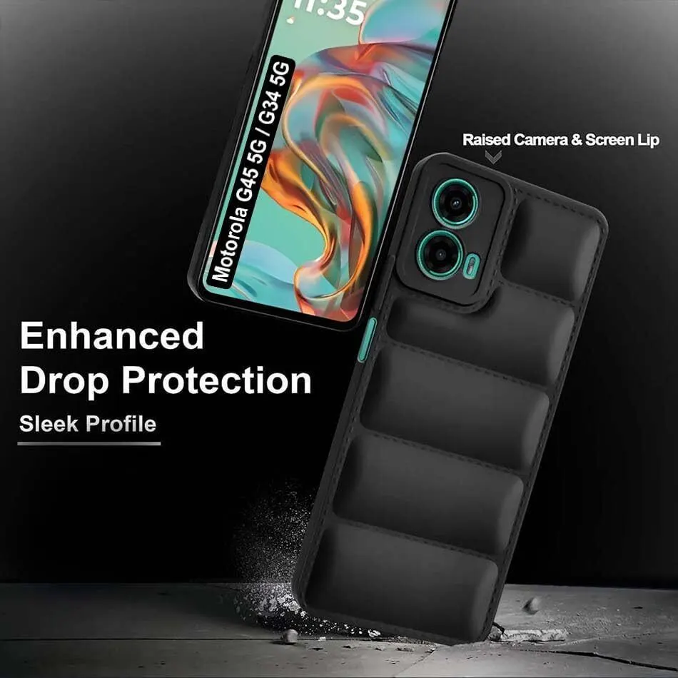 Micvir Back Cover for MOTOROLA g45 5G (Black, Camera Bump Protector, Plastic, Silicon, Pack of: 1) — image 2 of 5
