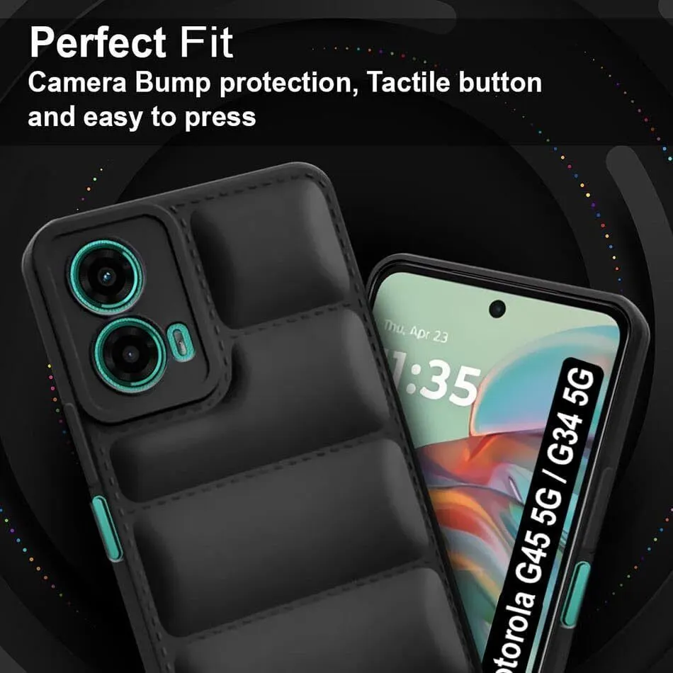 Micvir Back Cover for MOTOROLA g45 5G (Black, Camera Bump Protector, Plastic, Silicon, Pack of: 1) — image 3 of 5