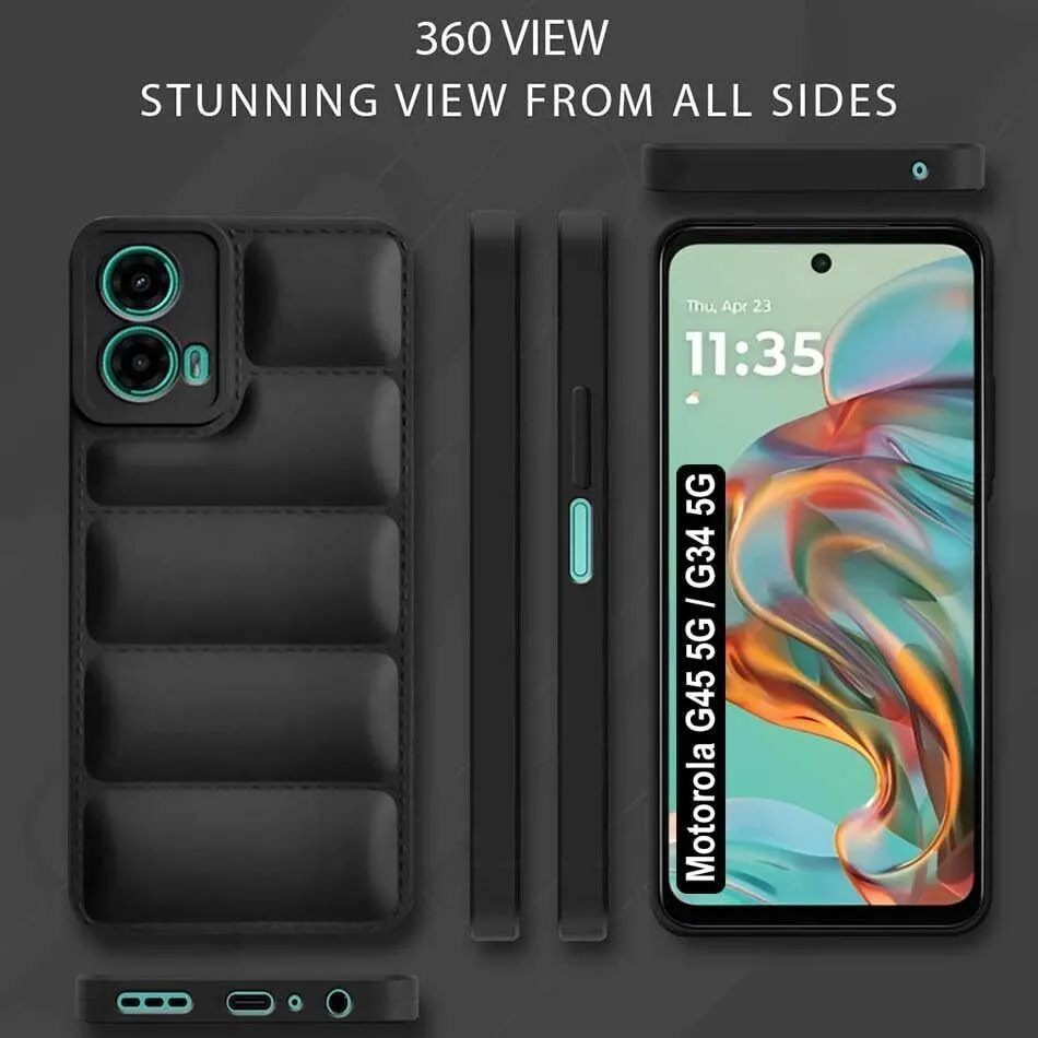 Micvir Back Cover for MOTOROLA g45 5G (Black, Camera Bump Protector, Plastic, Silicon, Pack of: 1) — image 5 of 5
