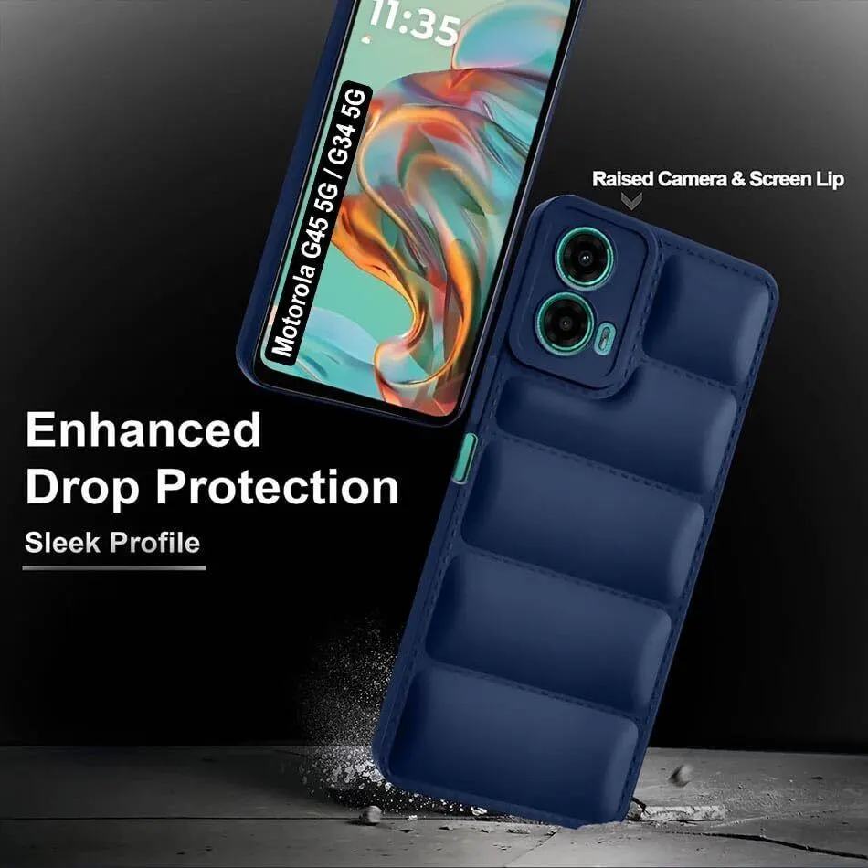 Micvir Back Cover for MOTOROLA g45 5G (Blue, Camera Bump Protector, Plastic, Silicon, Pack of: 1) — image 2 of 5