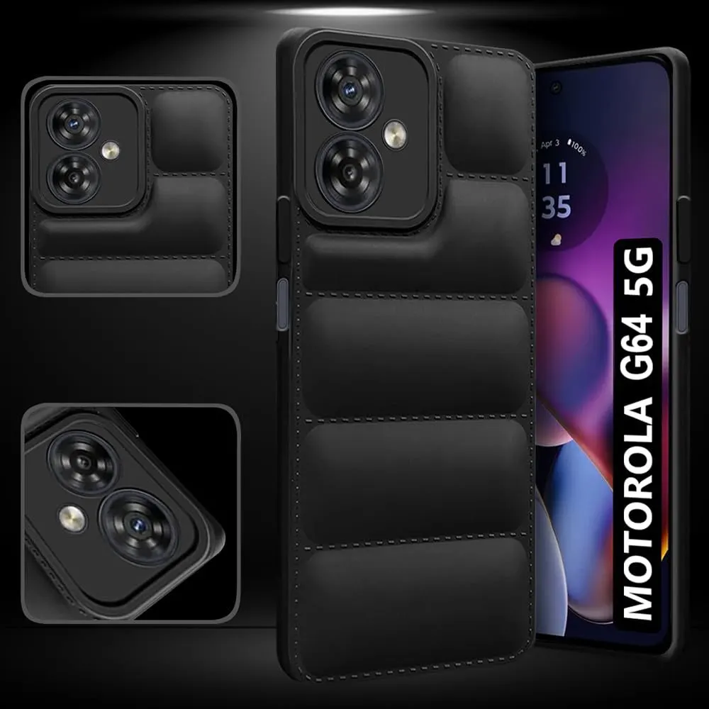 Micvir Back Cover for MOTOROLA g64 5G (Black, Camera Bump Protector, Plastic, Silicon, Pack of: 1) — image 2 of 5
