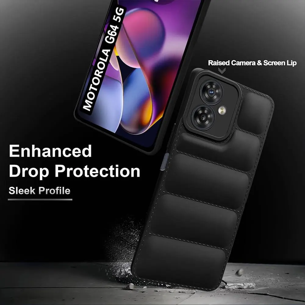 Micvir Back Cover for MOTOROLA g64 5G (Black, Camera Bump Protector, Plastic, Silicon, Pack of: 1) — image 3 of 5