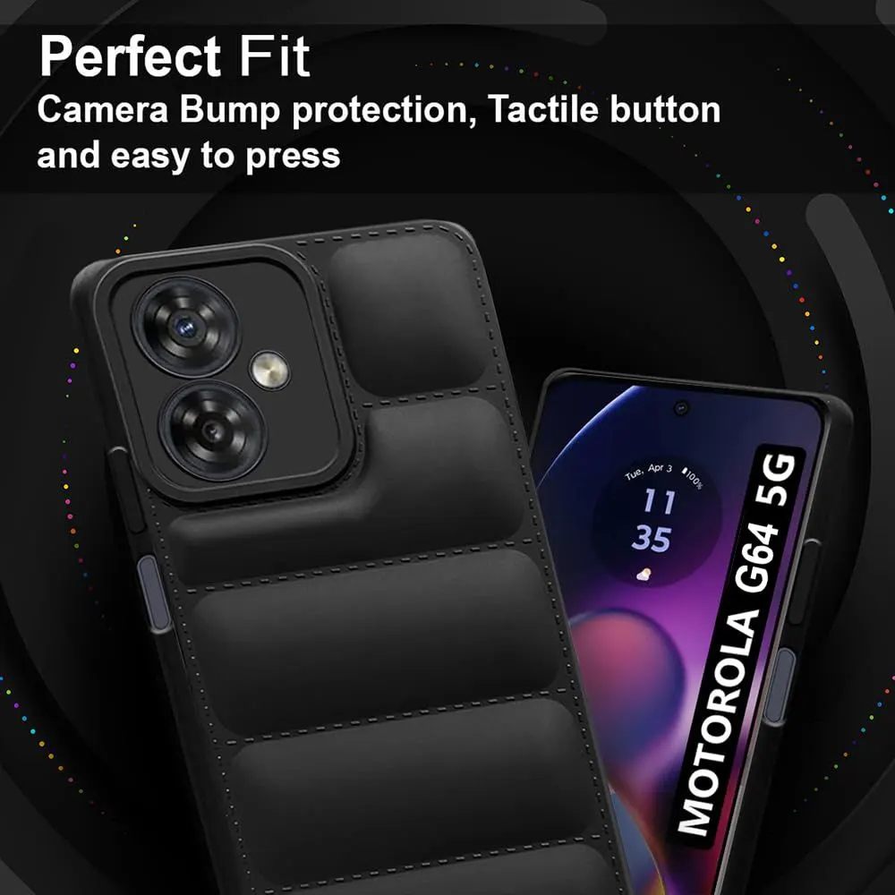 Micvir Back Cover for MOTOROLA g64 5G (Black, Camera Bump Protector, Plastic, Silicon, Pack of: 1) — image 4 of 5