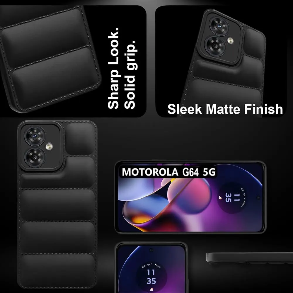 Micvir Back Cover for MOTOROLA g64 5G (Black, Camera Bump Protector, Plastic, Silicon, Pack of: 1) — image 5 of 5