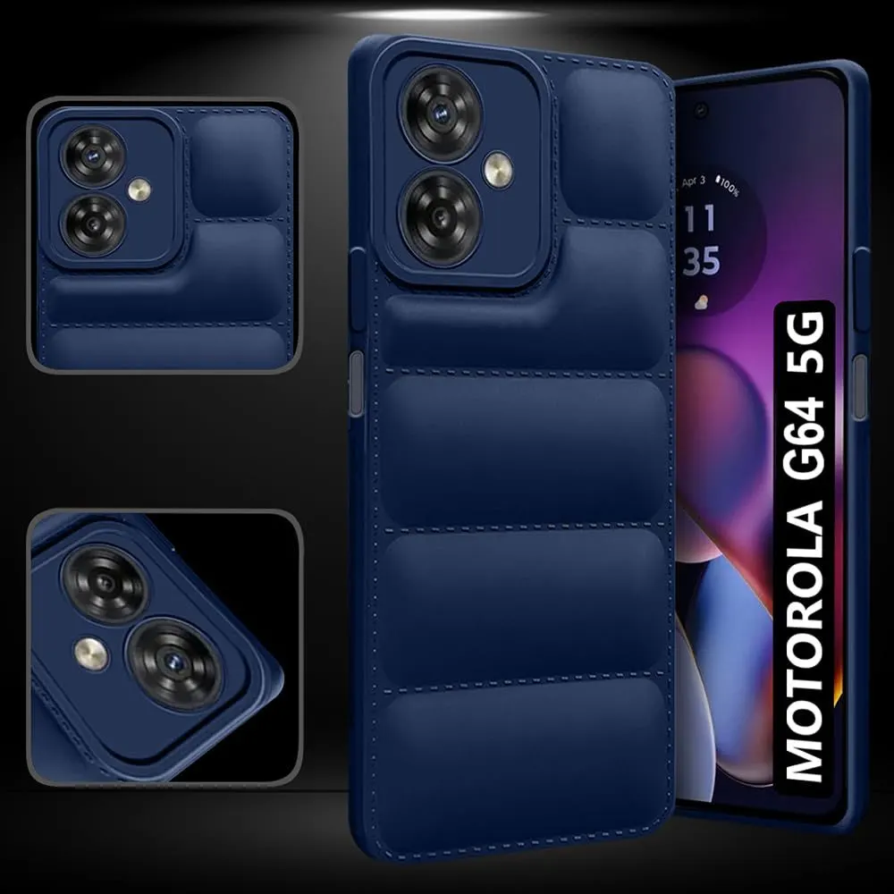 Micvir Back Cover for MOTOROLA g64 5G (Blue, Camera Bump Protector, Plastic, Silicon, Pack of: 1) — image 5 of 5