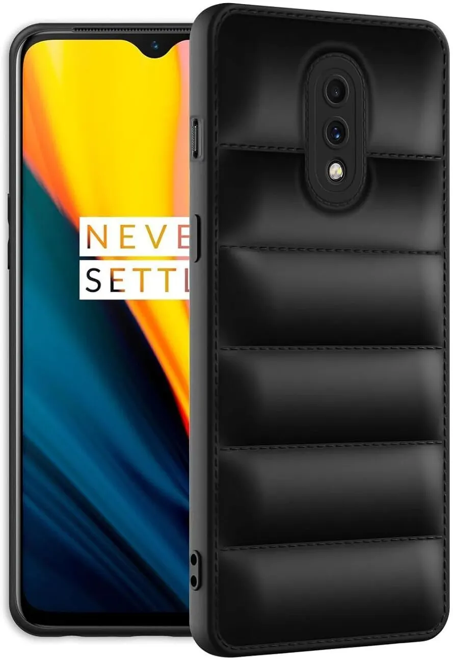 Micvir Back Cover for OnePlus 7 (Black, Camera Bump Protector, Pack of: 1)
