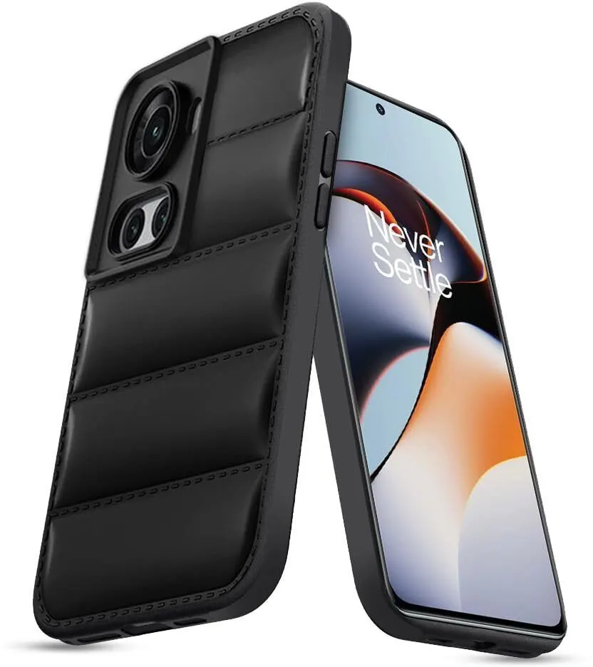 Micvir Back Cover for OnePlus 10R 5G (Black, Camera Bump Protector, Plastic, Silicon, Pack of: 1)