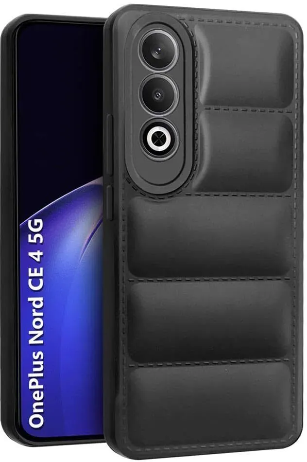 Micvir Back Cover for OnePlus Nord CE 4 5G (Black, Camera Bump Protector, Plastic, Silicon, Pack of: 1)