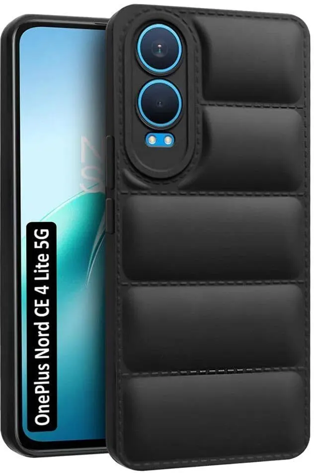 Micvir Back Cover for OnePlus Nord CE 4 Lite (5G) (Black, Camera Bump Protector, Plastic, Silicon, Pack of: 1)