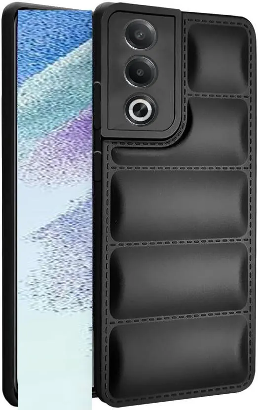 Micvir Back Cover for Oppo A3 Pro 5G (Black, Camera Bump Protector, Plastic, Silicon, Pack of: 1)