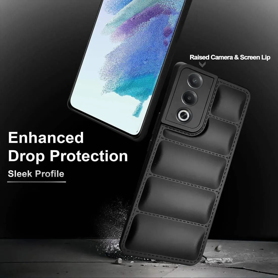 Micvir Back Cover for Oppo A3 Pro 5G (Black, Camera Bump Protector, Plastic, Silicon, Pack of: 1) — image 2 of 5