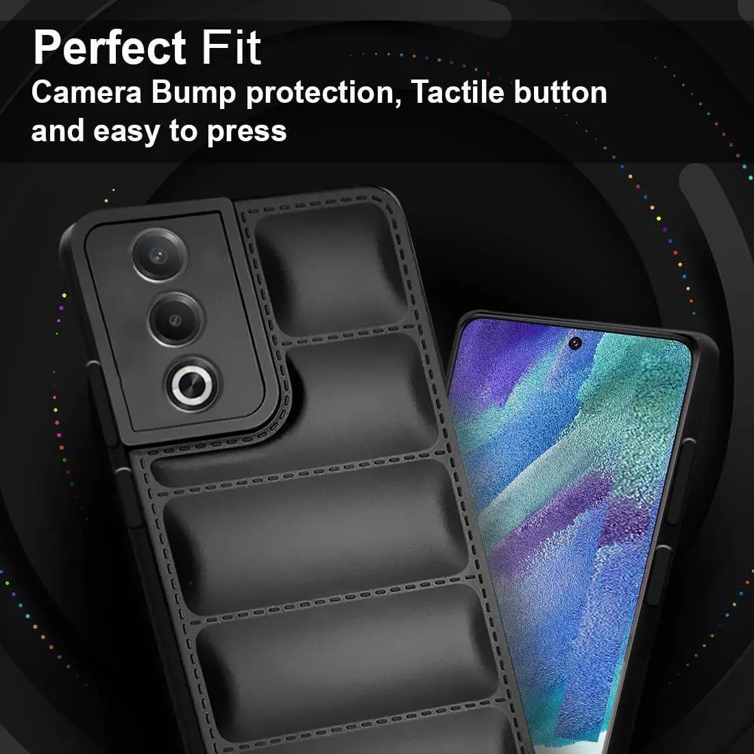 Micvir Back Cover for Oppo A3 Pro 5G (Black, Camera Bump Protector, Plastic, Silicon, Pack of: 1) — image 3 of 5