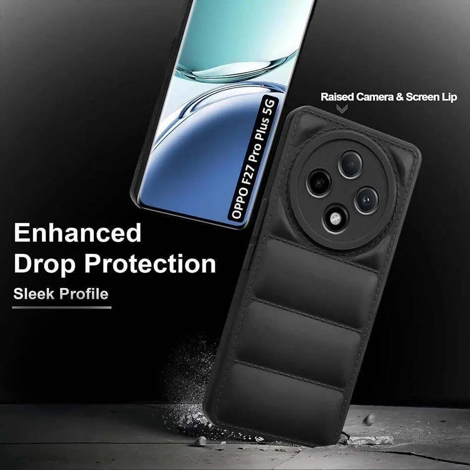 Micvir Back Cover for Oppo F27 Pro Plus 5G (Black, Camera Bump Protector, Plastic, Silicon, Pack of: 1) — image 2 of 5
