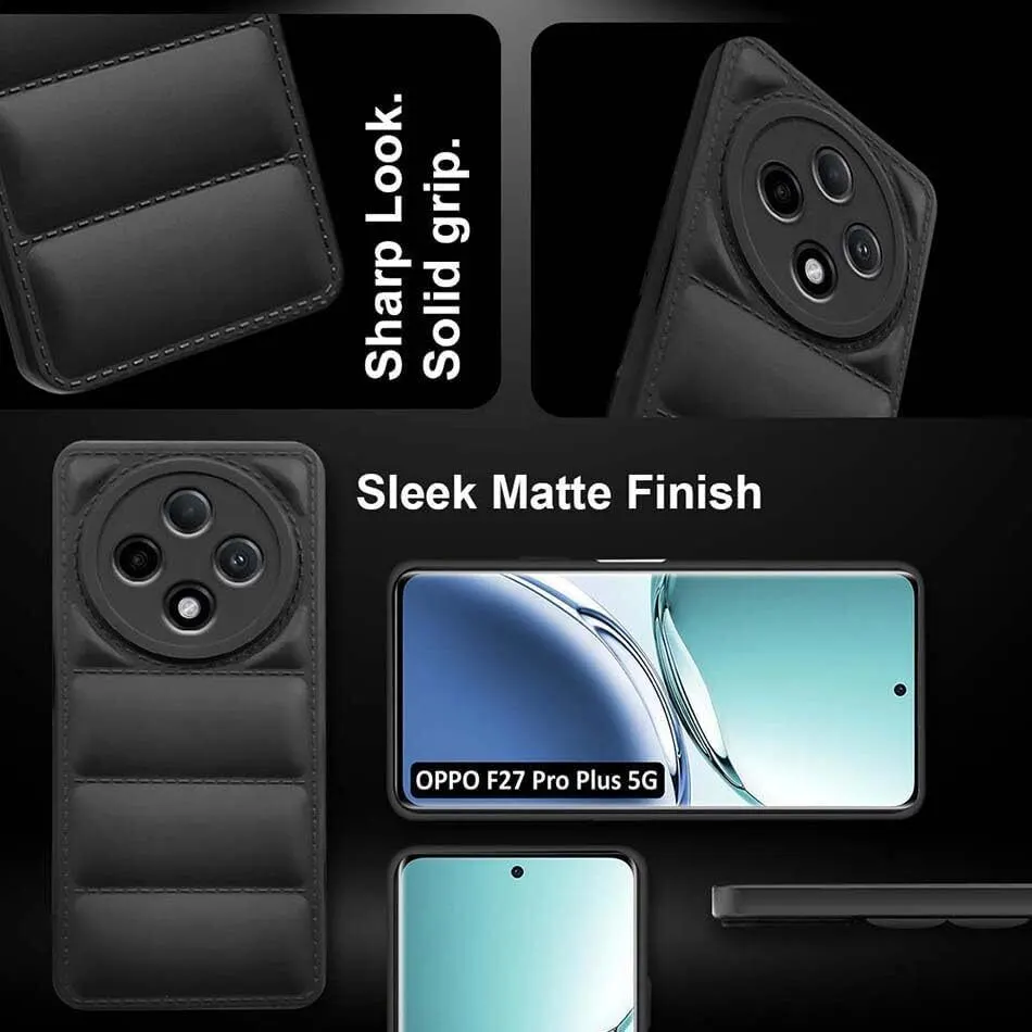 Micvir Back Cover for Oppo F27 Pro Plus 5G (Black, Camera Bump Protector, Plastic, Silicon, Pack of: 1) — image 4 of 5