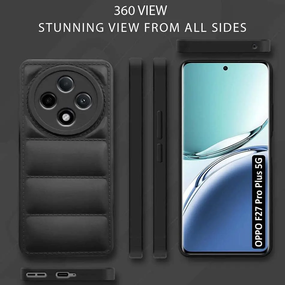 Micvir Back Cover for Oppo F27 Pro Plus 5G (Black, Camera Bump Protector, Plastic, Silicon, Pack of: 1) — image 5 of 5