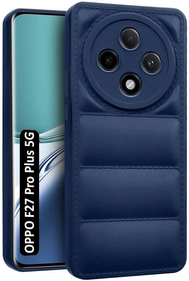 Micvir Back Cover for Oppo F27 Pro Plus 5G (Blue, Camera Bump Protector, Plastic, Silicon, Pack of: 1)