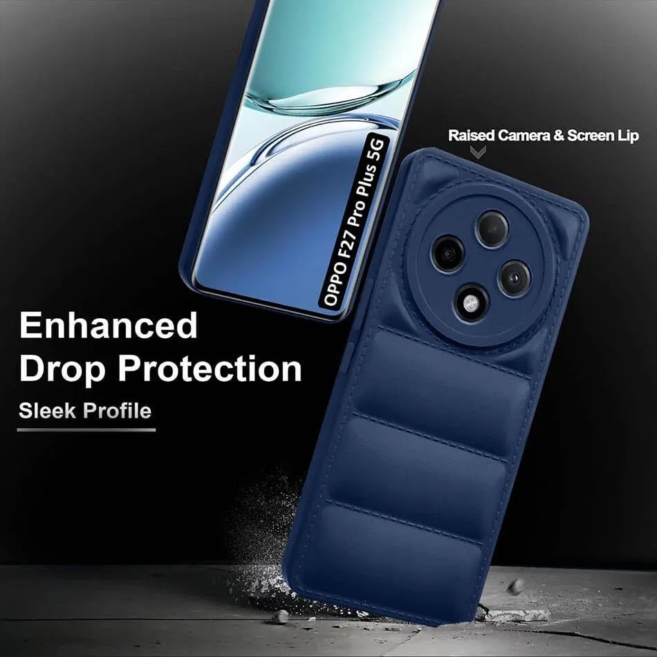 Micvir Back Cover for Oppo F27 Pro Plus 5G (Blue, Camera Bump Protector, Plastic, Silicon, Pack of: 1) — image 2 of 5