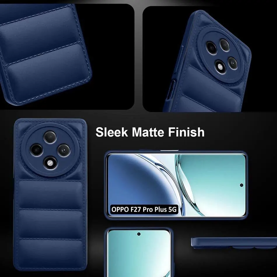 Micvir Back Cover for Oppo F27 Pro Plus 5G (Blue, Camera Bump Protector, Plastic, Silicon, Pack of: 1) — image 4 of 5