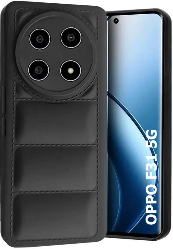 Micvir Back Cover for OPPO F31 5G (Black, Camera Bump Protector, Plastic, Silicon, Pack of: 1)