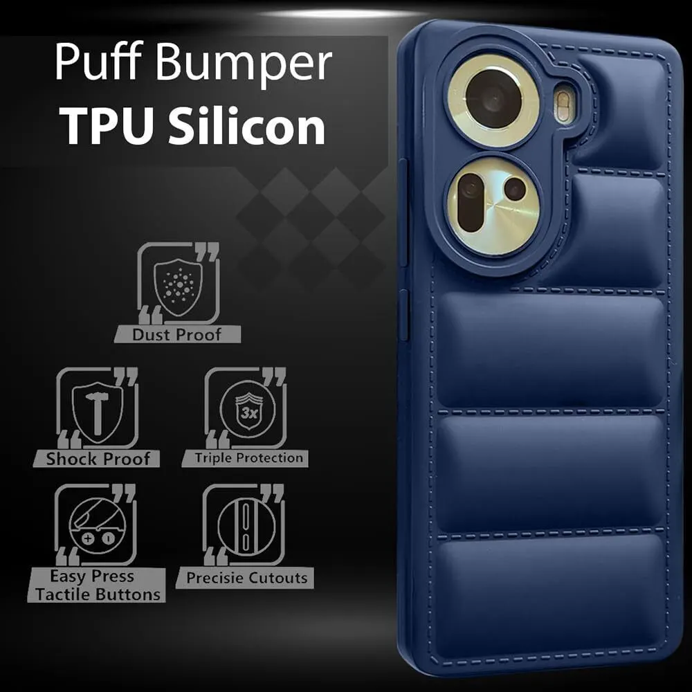 Micvir Back Cover for Oppo Reno 11 5G (Blue, Camera Bump Protector, Plastic, Silicon, Pack of: 1) — image 3 of 5