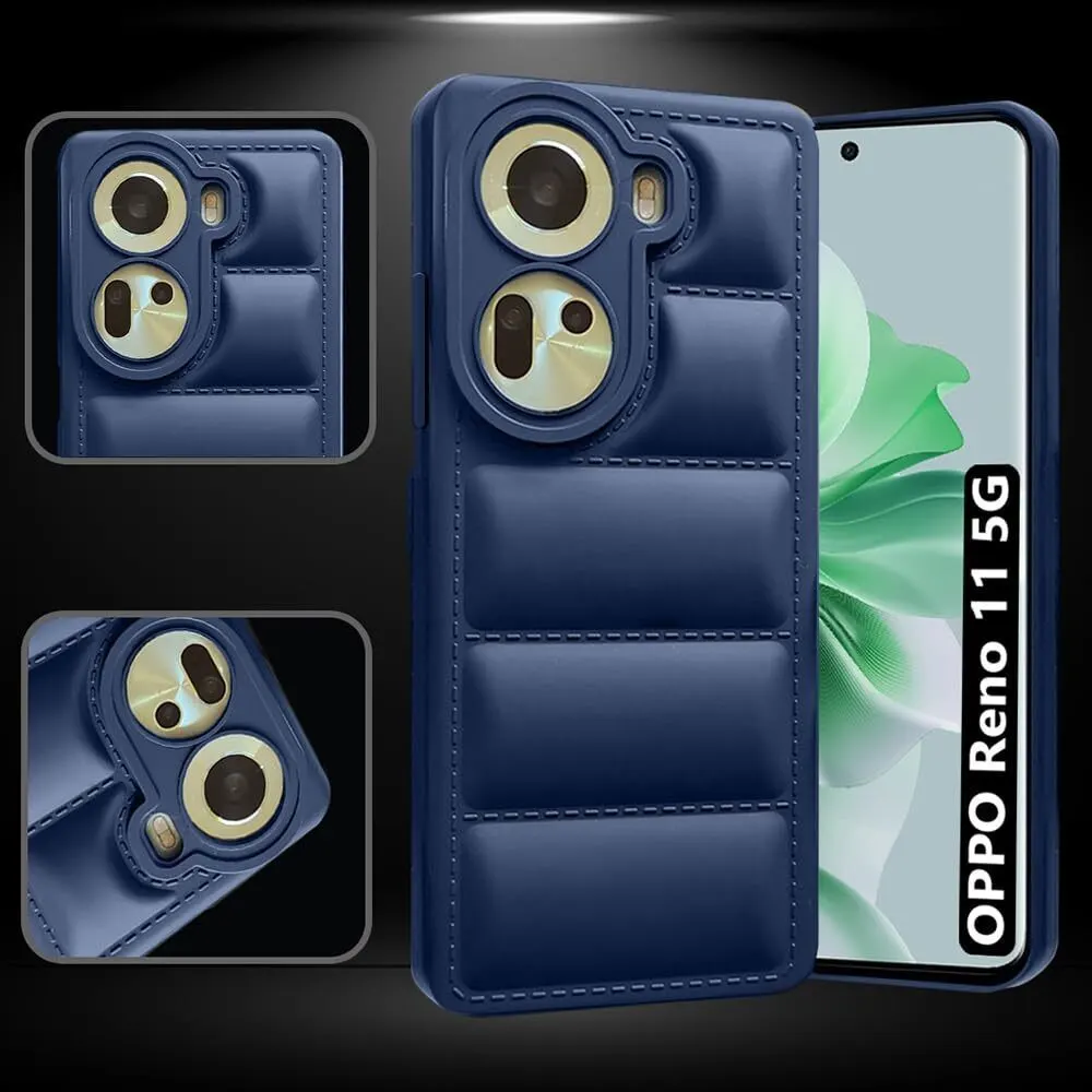 Micvir Back Cover for Oppo Reno 11 5G (Blue, Camera Bump Protector, Plastic, Silicon, Pack of: 1) — image 5 of 5