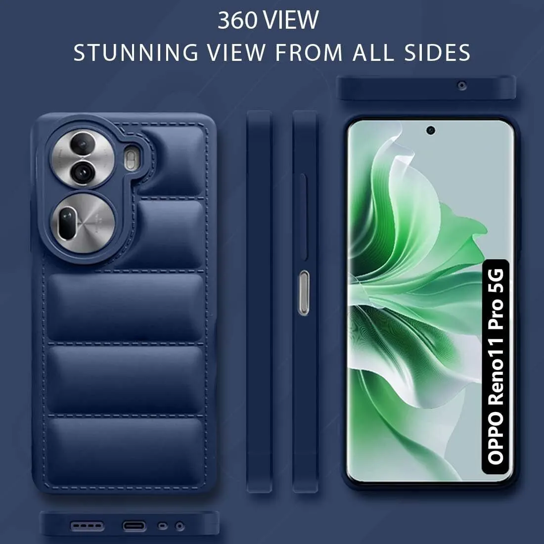 Micvir Back Cover for Oppo Reno 11 Pro 5G (Blue, Camera Bump Protector, Pack of: 1) — image 5 of 5