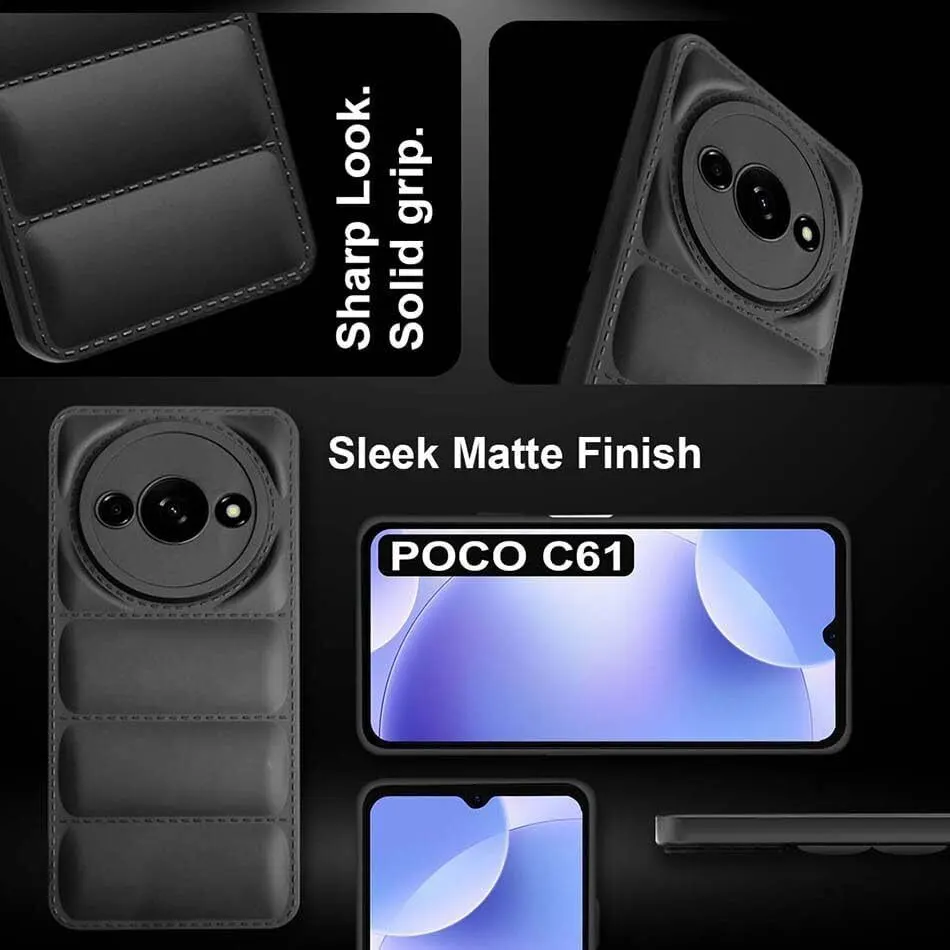 Micvir Back Cover for POCO C61 (Black, Camera Bump Protector, Pack of: 1) — image 4 of 5