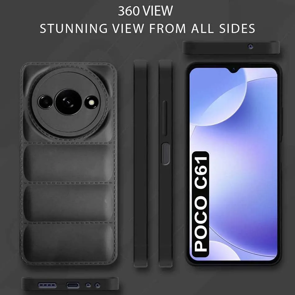 Micvir Back Cover for POCO C61 (Black, Camera Bump Protector, Pack of: 1) — image 5 of 5