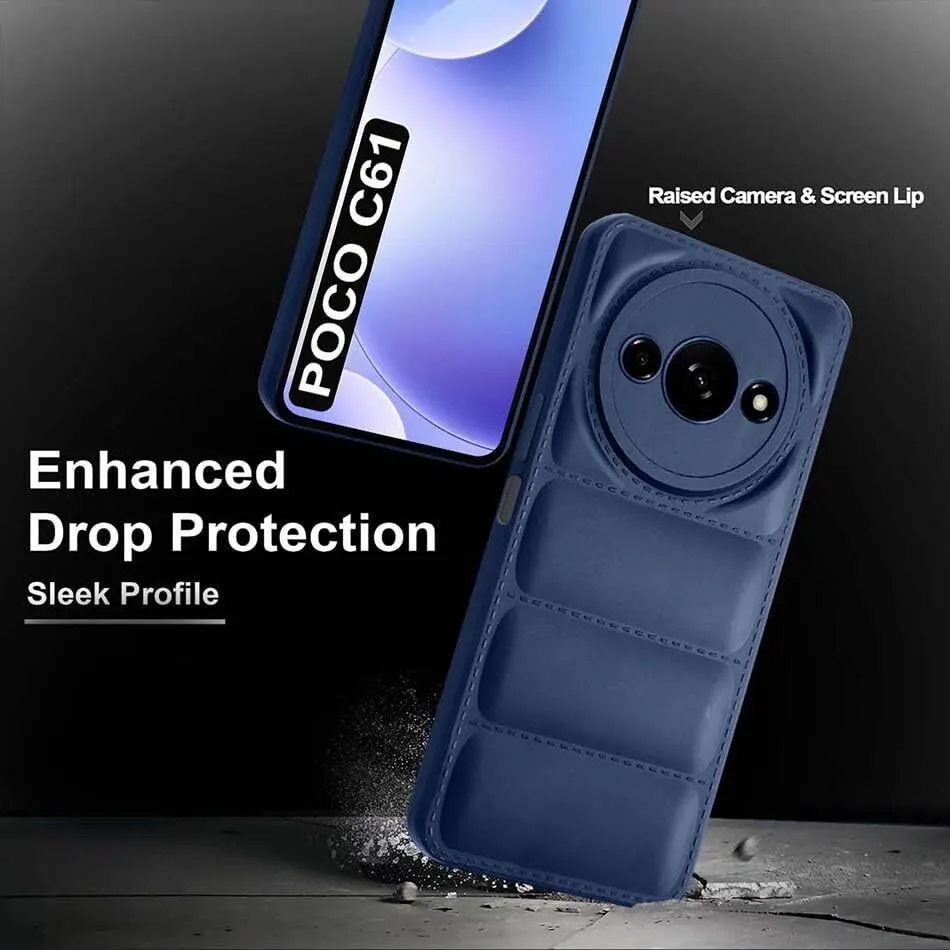 Micvir Back Cover for POCO C61 (Blue, Camera Bump Protector, Pack of: 1) — image 2 of 5